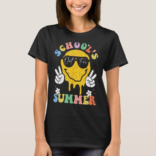 Last Day of School's Out For Summer Vacation Teach T-Shirt (Front)