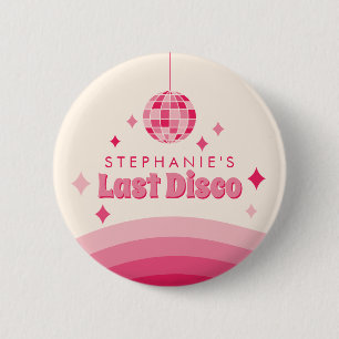 Last Disco Bachelorette Party Custom Sticker 2 Inch Round Button