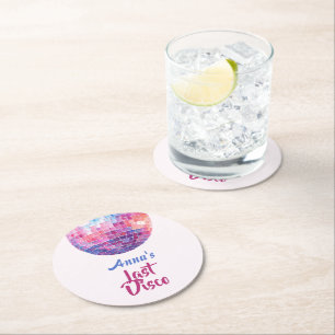 Last Disco Bachelorette Party Paper Coasters