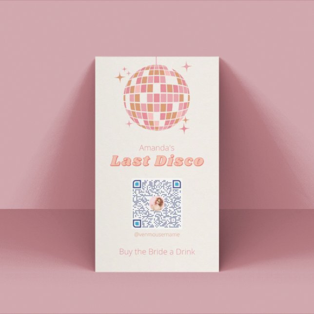 Last Disco Bachelorette Party Venmo Card (Creator Uploaded)