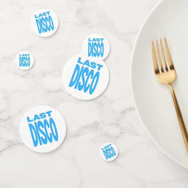 Last Disco Blue Bachelorette Party Wedding Confetti (Group)