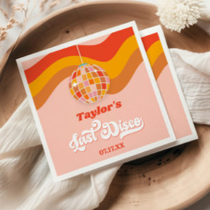 Last Disco Retro 70s Bachelorette Weekend Party Napkin