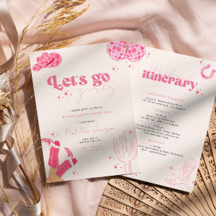 Last disco rodeo bachelorette party invitation
