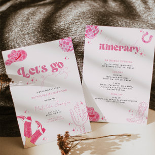 Last disco rodeo bachelorette party invitation