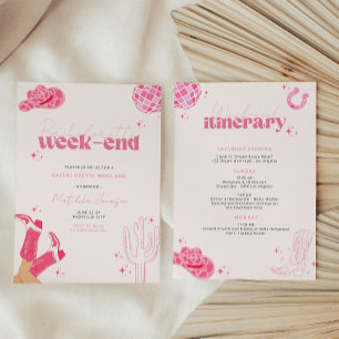 Last disco rodeo bachelorette party invitation