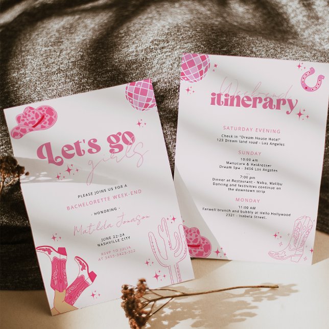 Last disco rodeo bachelorette party invitation (Creator Uploaded)