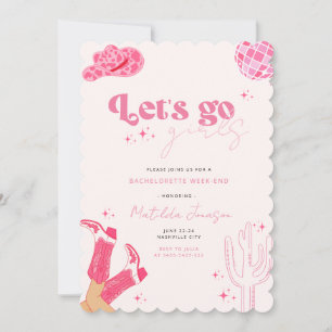 Last disco rodeo bachelorette party invitation