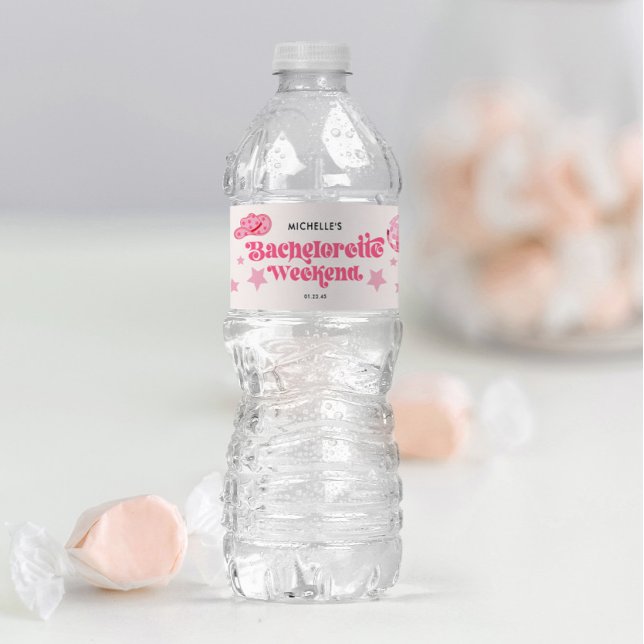 Last Disco Rodeo Bachelorette Party Water Bottle Label (Water Bottle Label)
