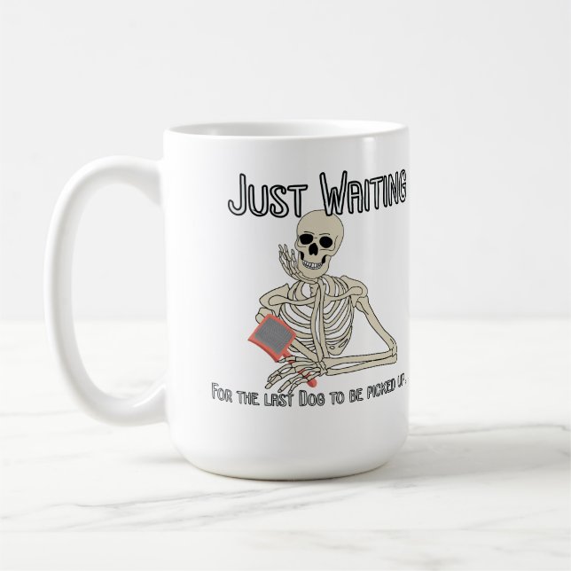 Last dog to pick up coffee mug (Left)