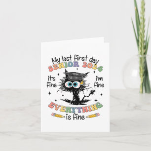 Last First Day Senior 2024 Back To School Cl Of 20 Card