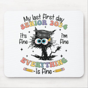 Last First Day Senior 2024 Back To School Cl Of 20 Mouse Pad