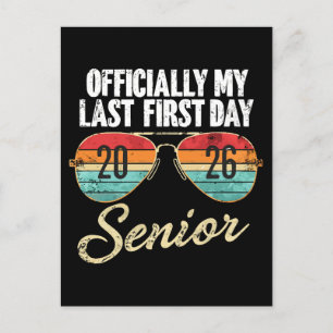 Last First Day Senior 2026 Holiday Postcard
