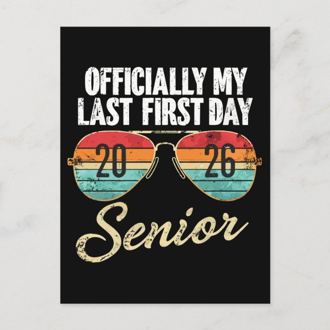 Last First Day Senior 2026 Postcard (Front)