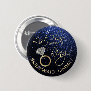 Last Fling Bachelorette Party Blue 2 Inch Round Button
