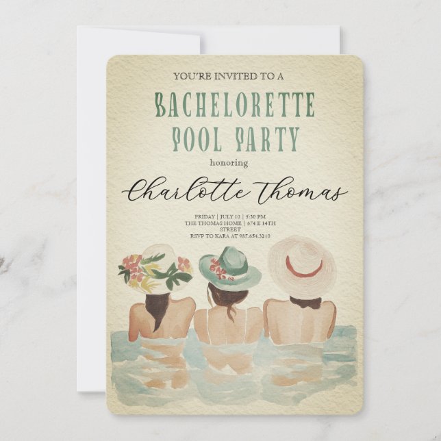 Last Fling Before the Ring Bachelorette Bash Invitation (Front)
