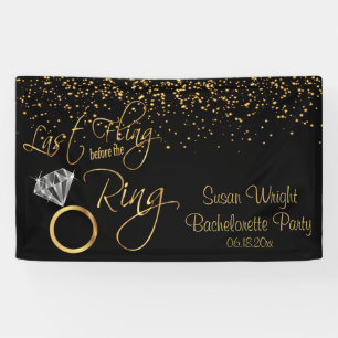 Last Fling Before the Ring Bachelorette - Gold Banner