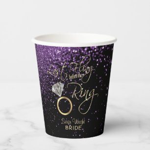 Last Fling Before the Ring Bachelorette - Purple Paper Cups