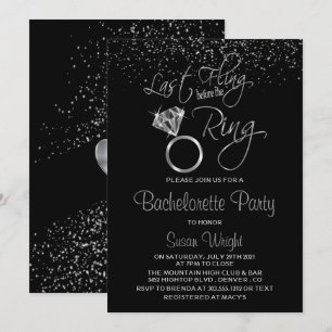 Last Fling Before the Ring Bachelorette - Silver Invitation