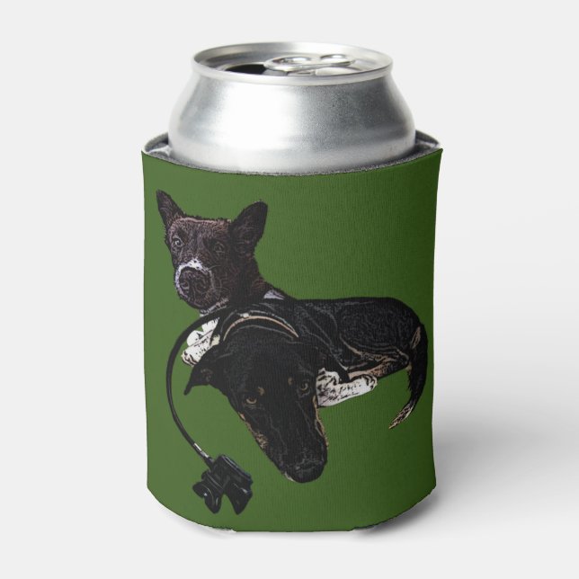Last Frontier Dive Mascot Dogs Can Cooler (Can Front)