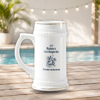 Last Knight Out Medieval Bachelorette Party Favour Beer Stein