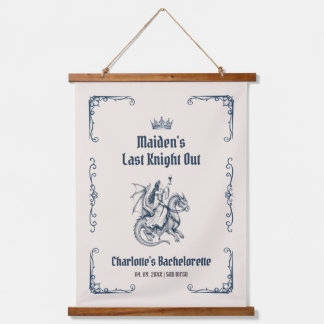 Last Knight Out Medieval Bachelorette Party Hanging Tapestry