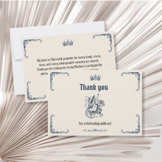 Last Knight Out Medieval Bachelorette Party Thank You Card
