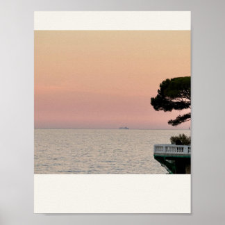 LAST LIGHT — Mediterranean Sunset Photography Art Poster