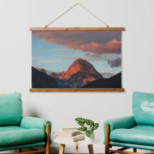 Last light of sun on mountain Mangart, Slovenia Hanging Tapestry