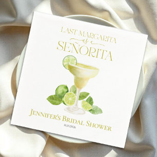 Last Margarita As A Señorita Bridal Shower Napkin