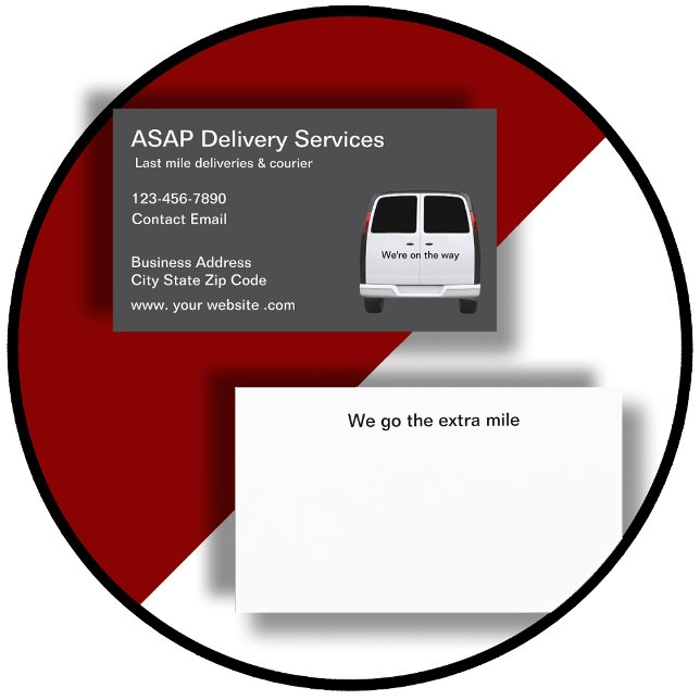 Last Mile Delivery And Courier Service Business Card (Creator Uploaded)