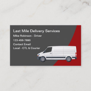 Last Mile Delivery Courier Shipping Business Card