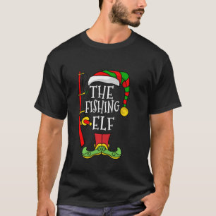 Last Minute Fishing Elf Family Matching Christmas  T-Shirt