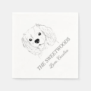 Last Name Cocker Spaniel Wedding Napkins