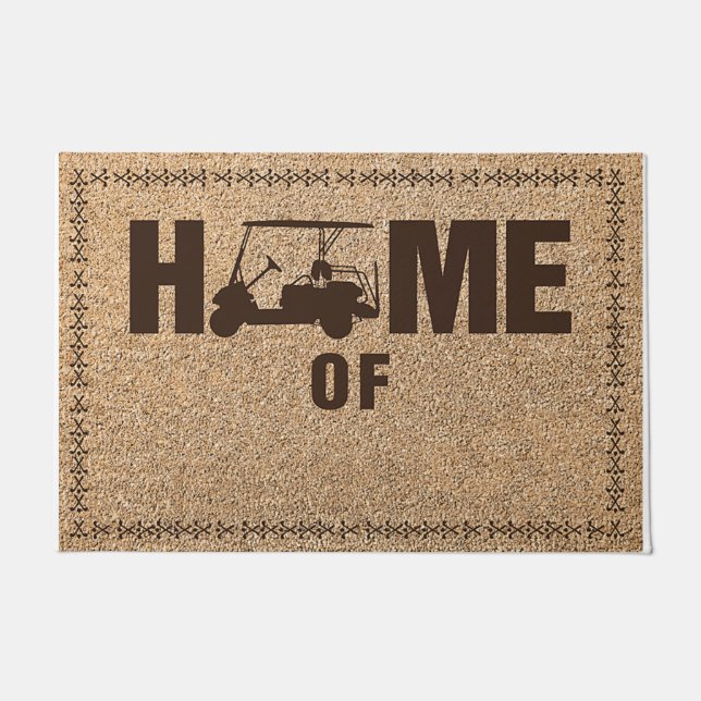 Last Name Custom Door Mat - Welcome Mat (Front)