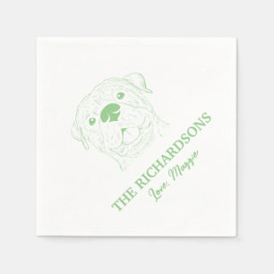 Last Name Rottweiler Wedding Napkins