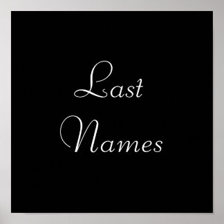 Last Names Poster