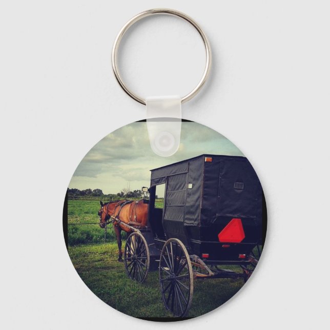 Last Night in an Amish community, Amish Horse Keychain (Front)