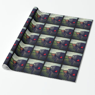 Last Night in an Amish community, Amish Horse Wrapping Paper