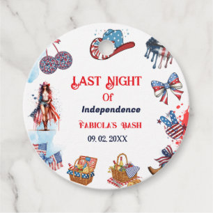 Last night of independence 4th of Bachelorette Favour Tags