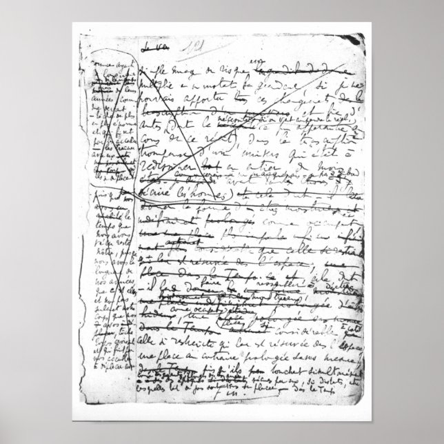 Last page of 'A la Recherche du Temps Perdu' Poster (Front)