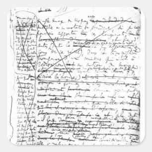 Last page of 'A la Recherche du Temps Perdu' Square Sticker