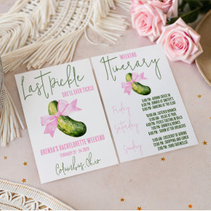 Last Pickle She'll Ever Tickle Bachelorette Party Invitation