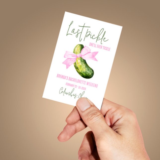 Last Pickle She'll Ever Tickle Bachelorette Party Square Sticker (Creator Uploaded)