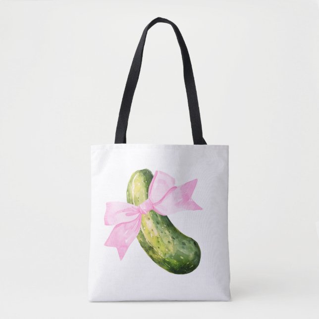Last Pickle She'll Ever Tickle Bachelorette Party Tote Bag (Front)