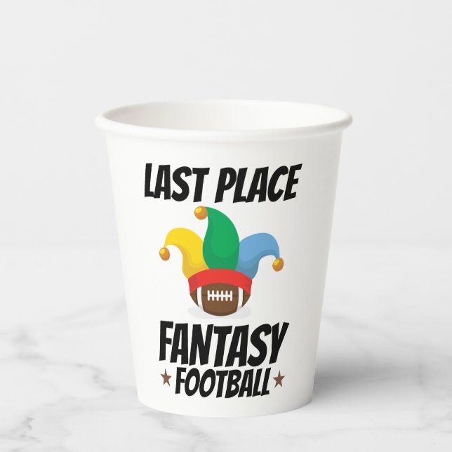Last Place Fantasy Football Paper Cups (Front)