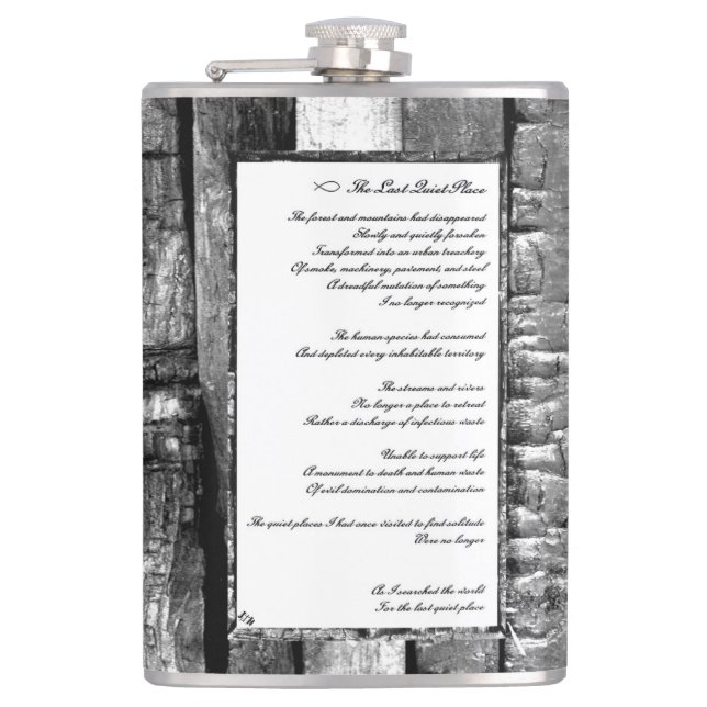 Last Quiet Place Hip Flask (Front)