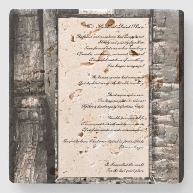 Last Quiet Place Stone Coaster (Front)