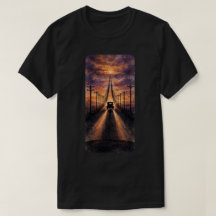 Last Ride Hearse at Sunset T-Shirt