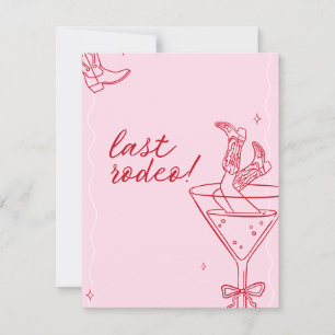 last rodeo bachelorette party invitation 