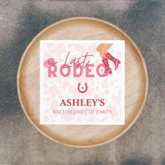 Last Rodeo Bachelorette Party Let's Go Girls Napkin